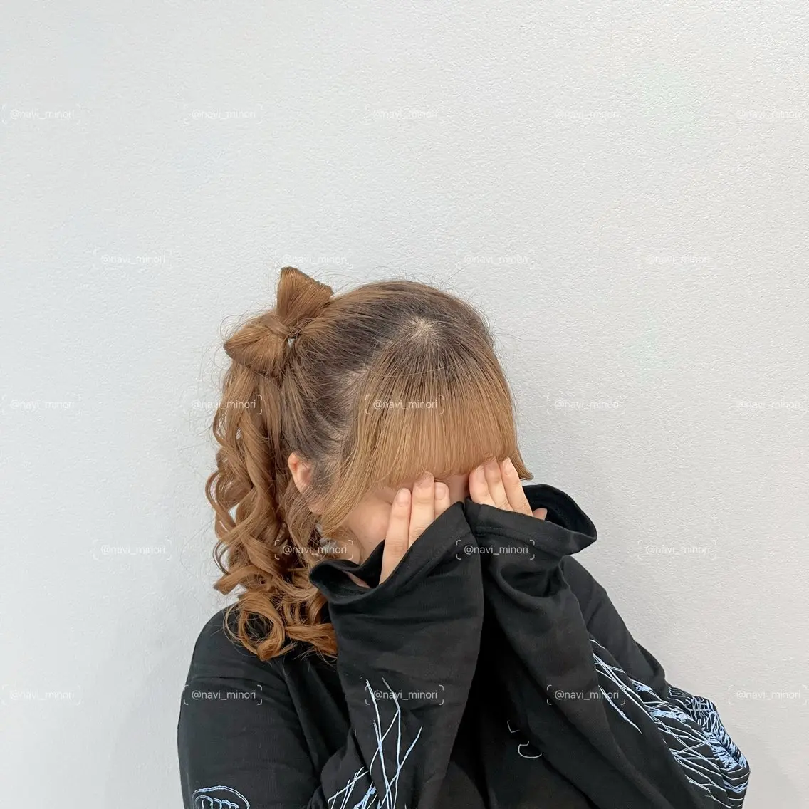 セミロング ヘアアレンジ Hairset minoriのヘアスタイル