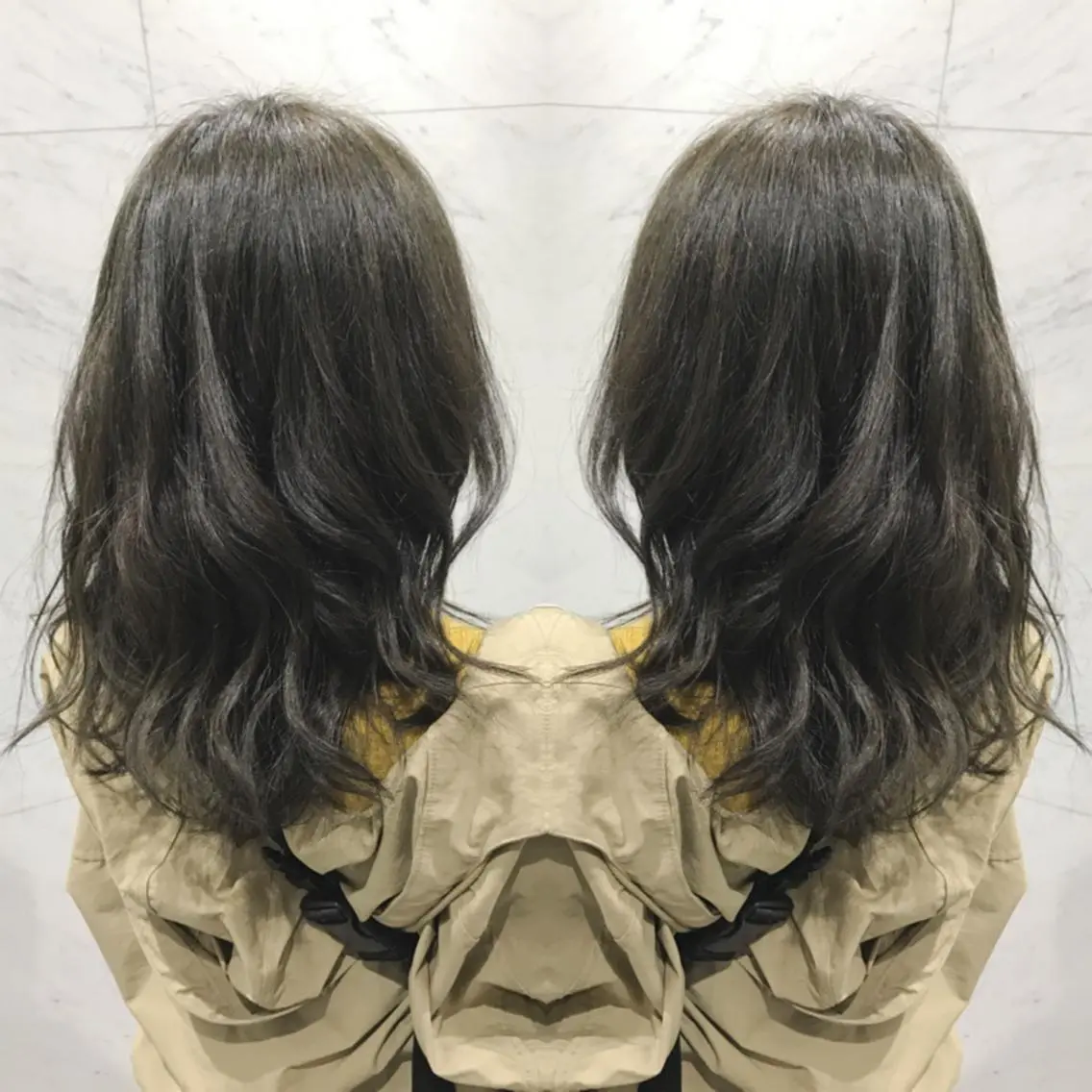 ミディアム カラー カット ヘアカラー トリートメント 重政 和樹のヘアスタイル