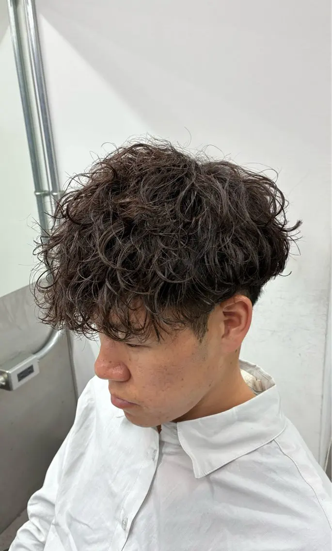 ショート パーマ メンズ カット パーマ トリートメント ヘアセット 垢抜けパーマ特化🌟 颯太のヘアスタイル