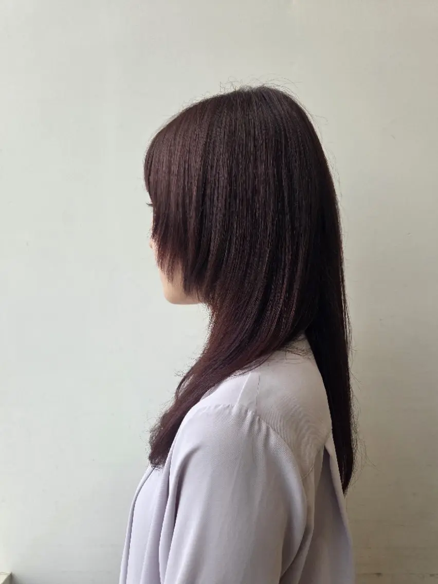 ロング レイヤーカット カット ZELEビックアイ shiori🎀のヘアスタイル