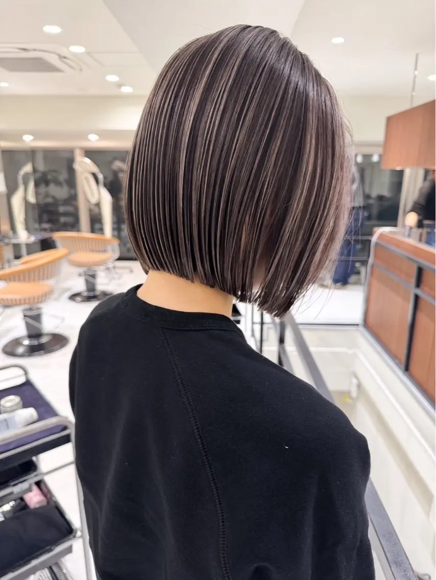 ショート ショートボブ ボブ ハイライト 髪質改善 レイヤーカット カット ショートカット/ボブ /レイヤー/ヨシミのヘアスタイル