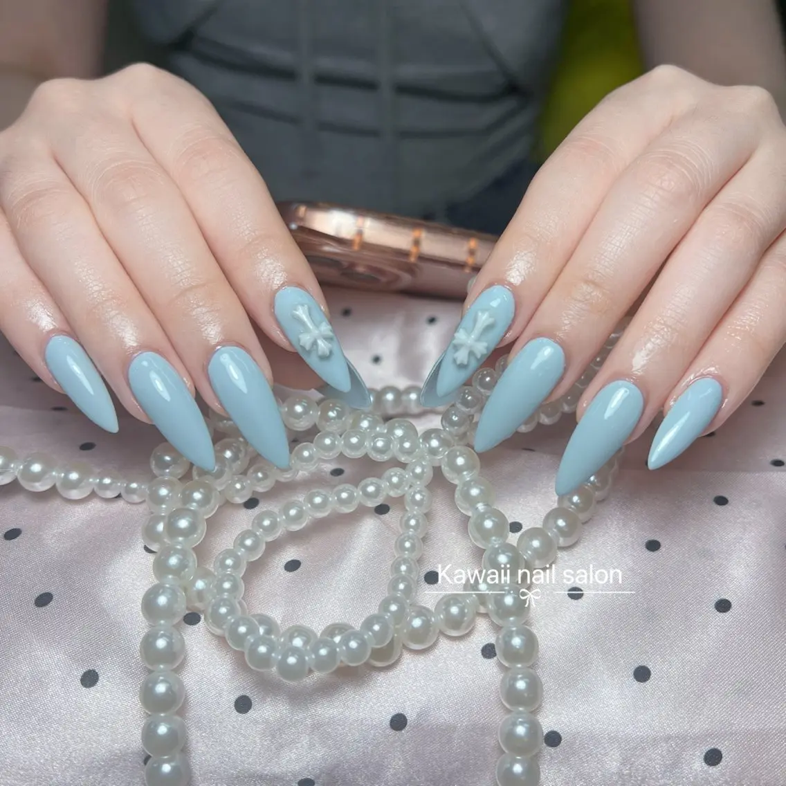 ネイル 長さ出し フレンチネイル ジェルネイル 韓国ネイル マグネットネイル Kawaii _Nailのネイルデザイン