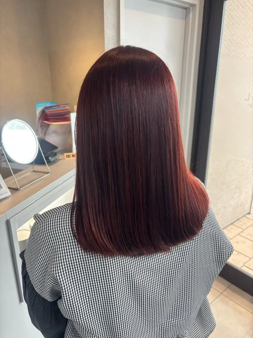 セミロング カラー ブリーチ ブリーチなしカラー ヘアカラー miyu♡ 艶髪カラーのヘアスタイル