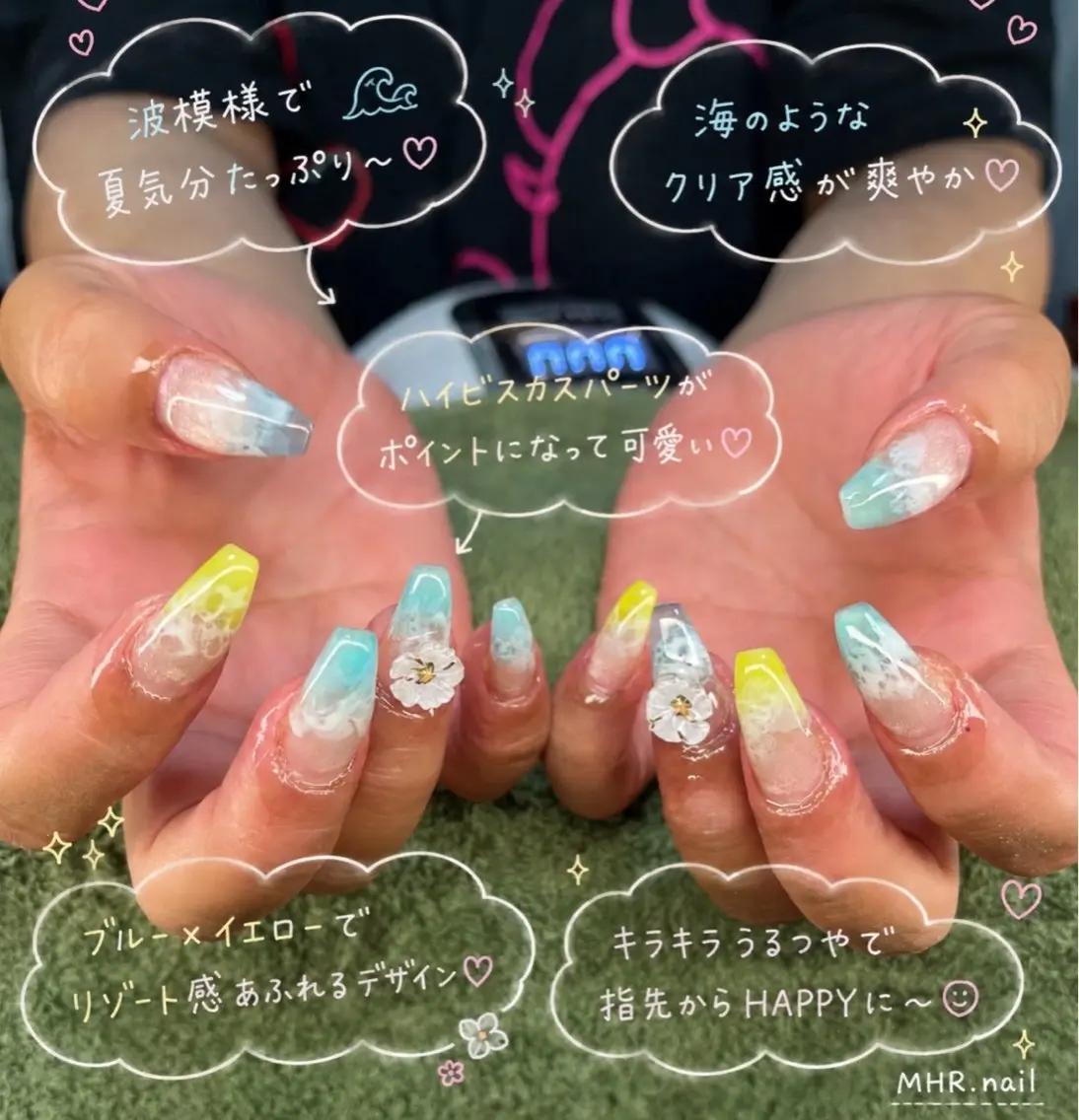 ネイル 長さ出し ハンドネイル フットネイル MHR nailのネイルデザイン
