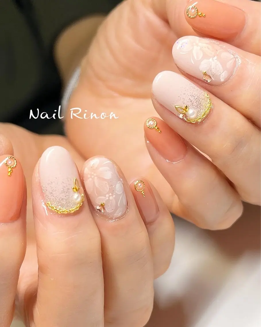 ネイル フラワーネイル ハンドネイル Nail Rinonのネイルデザイン