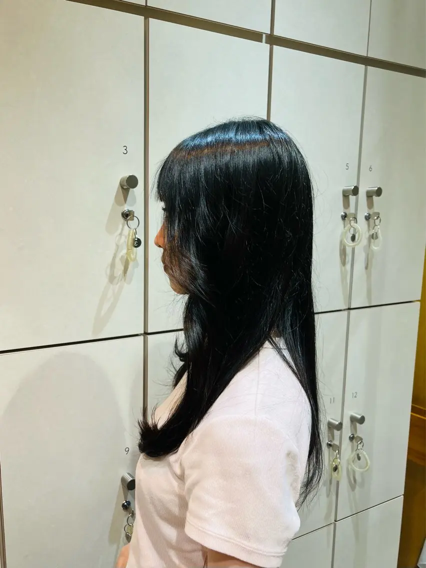 ロング くびれヘア 顔周りカット 韓国風ヘア レイヤーカット ロング ボブ/ショート/金田 夏葵のヘアスタイル