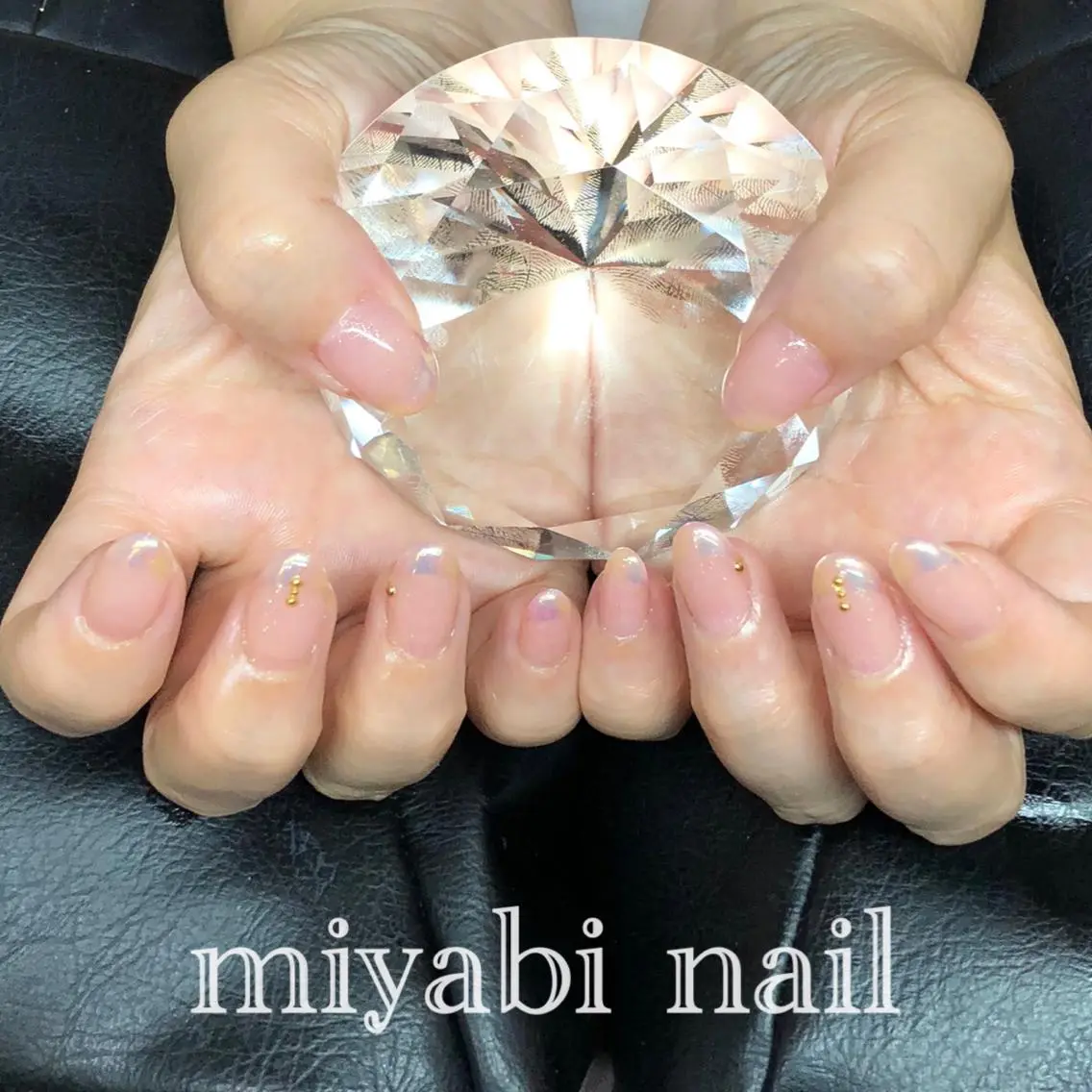 ネイル オーロラネイル フレンチネイル ジェルネイル ラメ(グリッター) ミラーネイル ハンドネイル miyabi nail 桂川駅近くのネイルデザイン