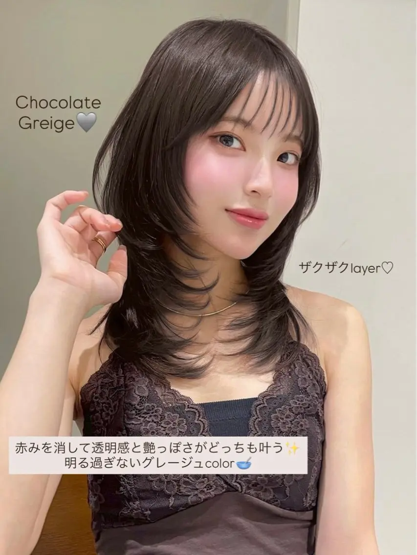 ミディアム Lity karen💕のヘアスタイル