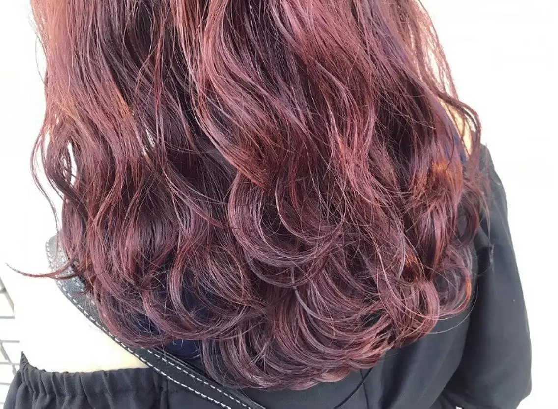 カラー カシス ピンクカラー ミヤワキ モモコのヘアスタイル