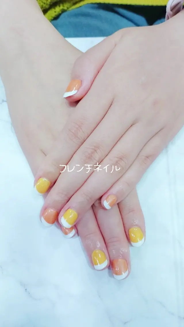 ネイル フレンチネイル フットネイル 西村 綾子のネイルデザイン