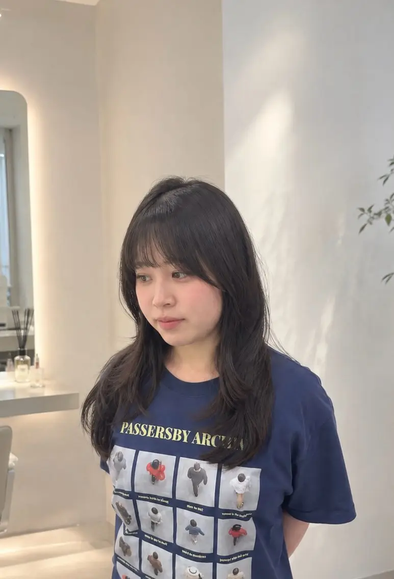 ロング 韓国風ヘア レイヤーカット GRANDECXEL 🩵sanaのヘアスタイル