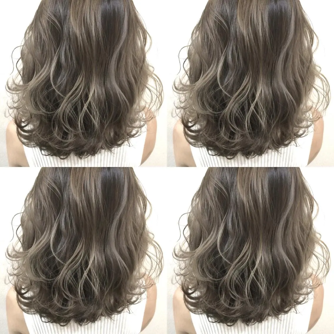 ミディアム カラー ハイライトカラー 3Dハイライト ハイライト ヘアカラー トリートメント 井上 一平のヘアスタイル