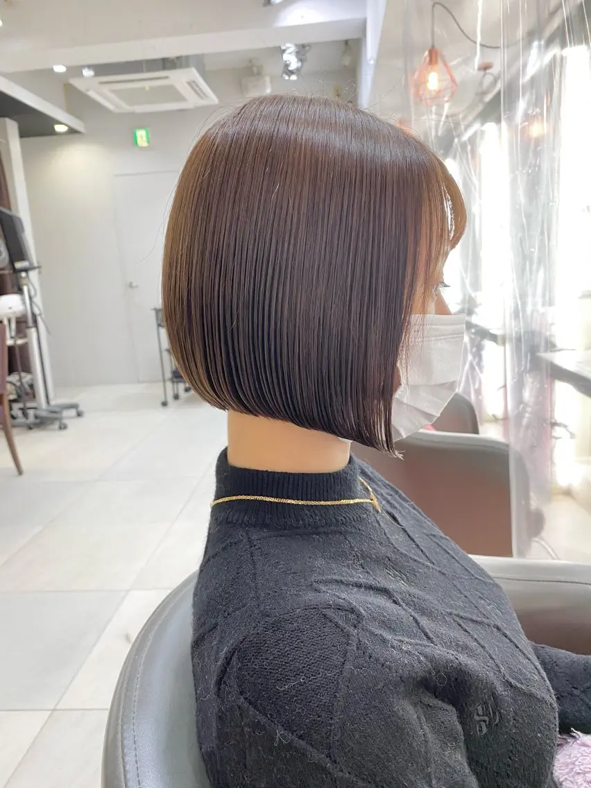 ショート カラー ボブ カット ヘアカラー 縮毛矯正 ボブ/レイヤー /植原健太のヘアスタイル