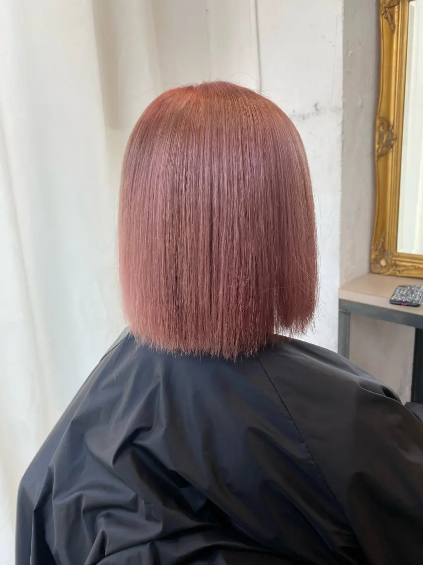 ショート カラー パーマ ヘアアレンジ メンズ キッズ 縮毛矯正 暖色系/透明感 治野心のヘアスタイル