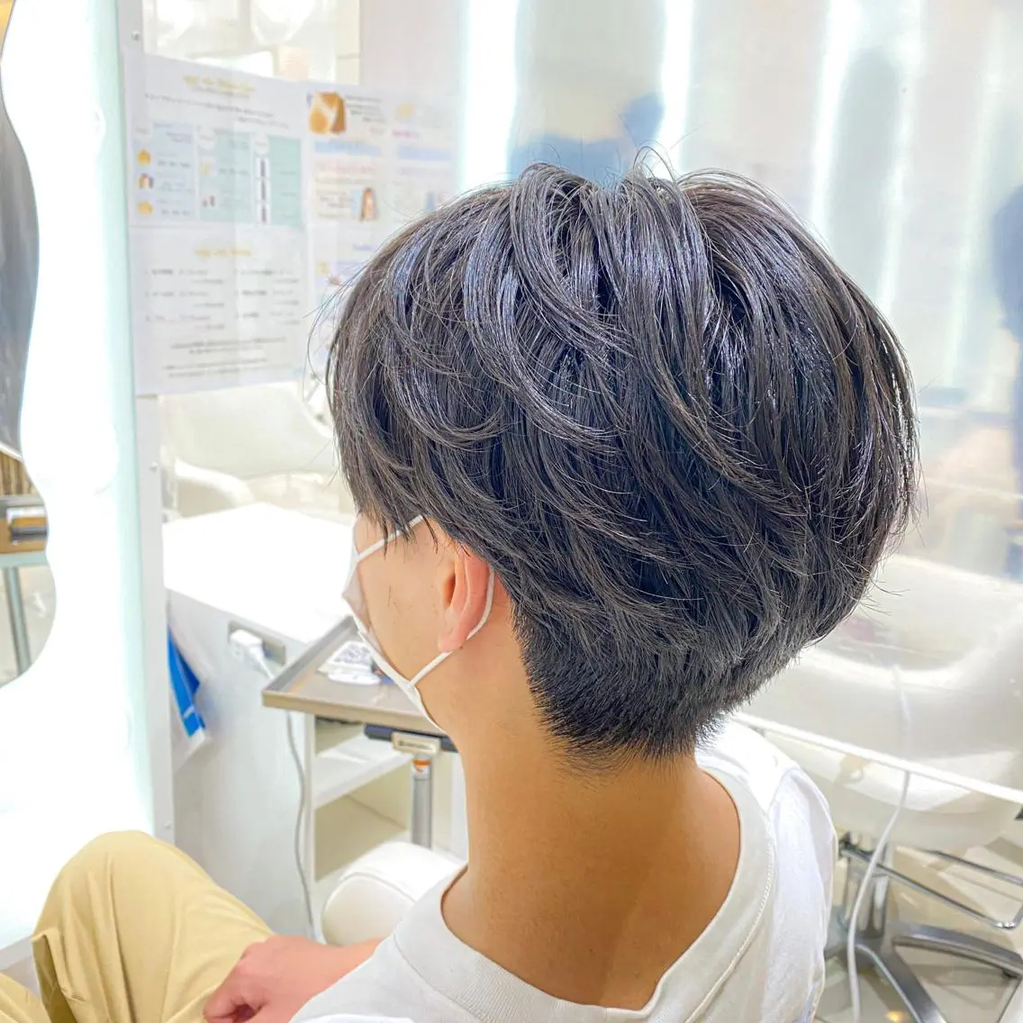パーマ メンズ カット パーマ トリートメント スパイラル波巻き パーマ井本汰壱のヘアスタイル