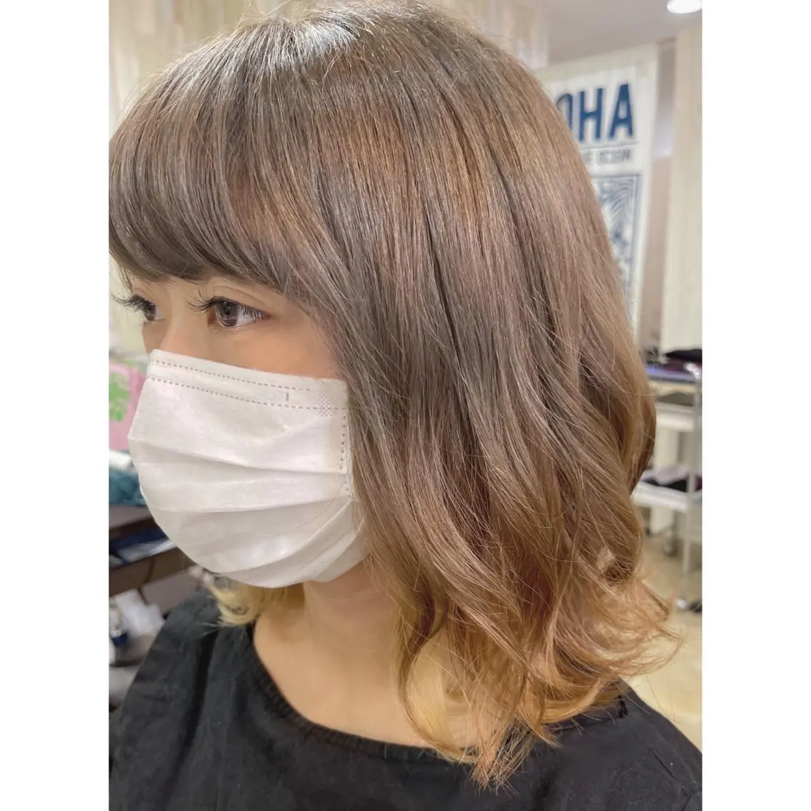 ミディアム カラー カット ヘアカラー トリートメント 齋 藤のマツエク・マツパデザイン