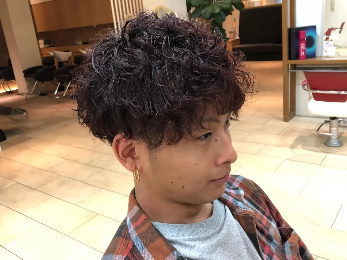 パーマ メンズ メンズパーマ カット パーマ 神崎 拓人のヘアスタイル