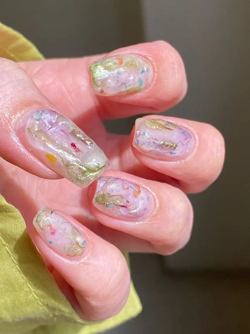 ネイル 成人式 フレンチネイル ジェルネイル ガーリー マグネットネイル ハンドネイル 草加ニュアンスネイル 🌚hersのネイルデザイン