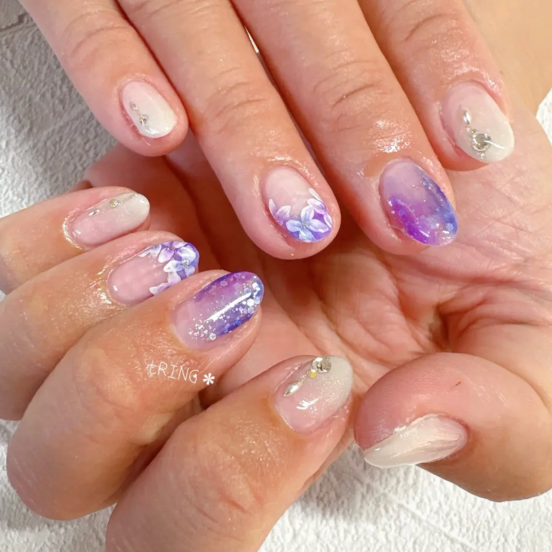 ネイル ハンドネイル tRING＊ しいの木台のネイルデザイン