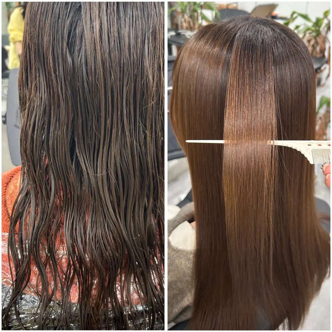 ロング 髪質改善 縮毛矯正 縮毛矯正 Aoba 🫧艶ハイトーン🫧のヘアスタイル
