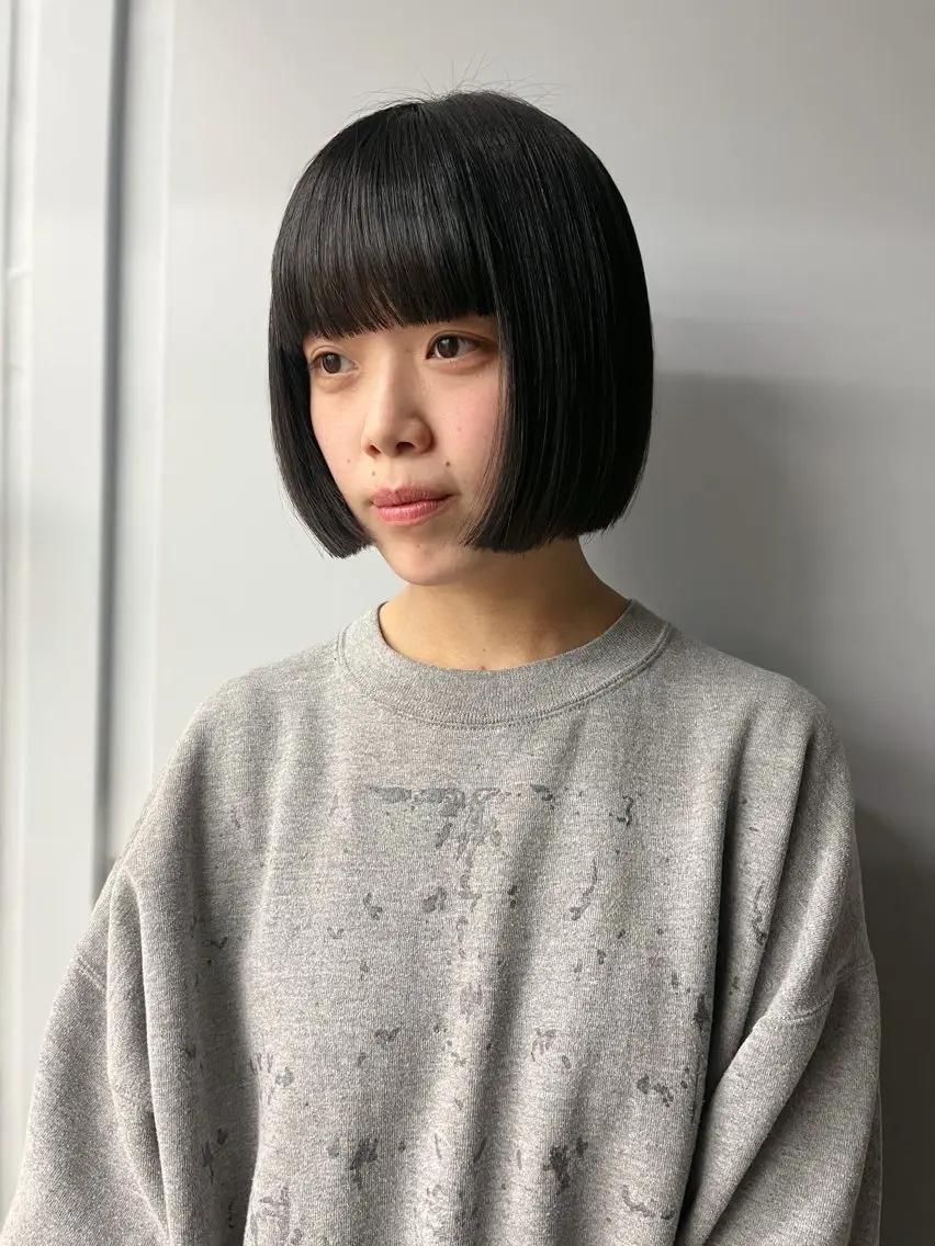 ショート カット レイヤー/ケアパーマ /ニュアンス/モードのヘアスタイル