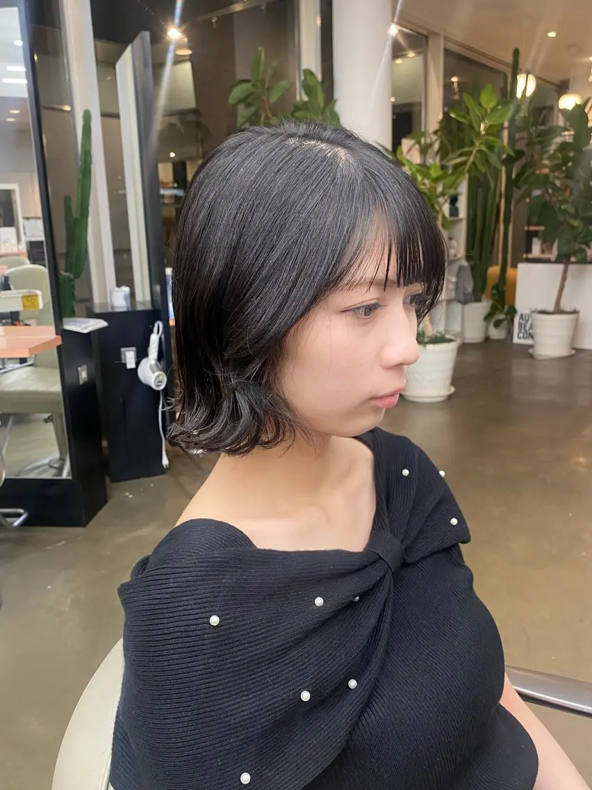 ショート ヘアアレンジ ボブ くびれヘア 🎧ayaka/ボブ /透明感カラー🩵のヘアスタイル