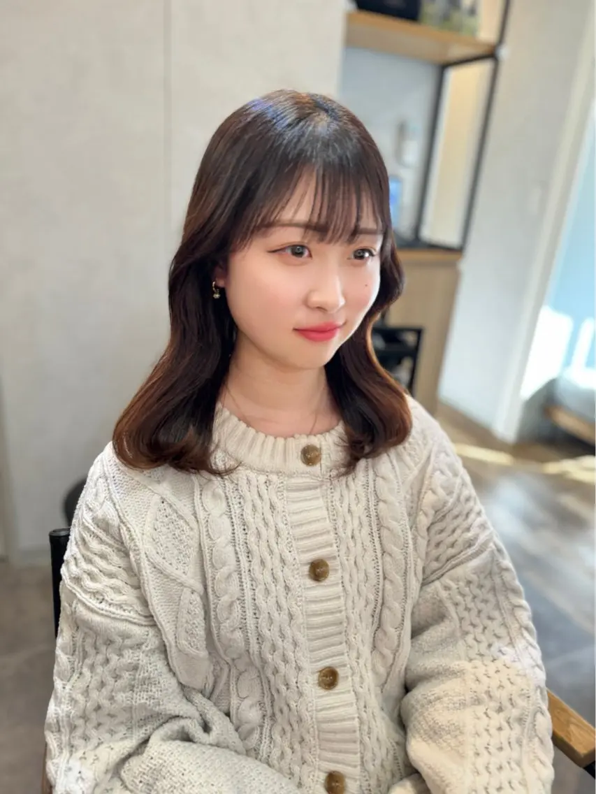 セミロング 髪質改善 似合わせカット 縮毛矯正 トリートメント 吉祥寺プルエクステ 🌟Hiraiのヘアスタイル