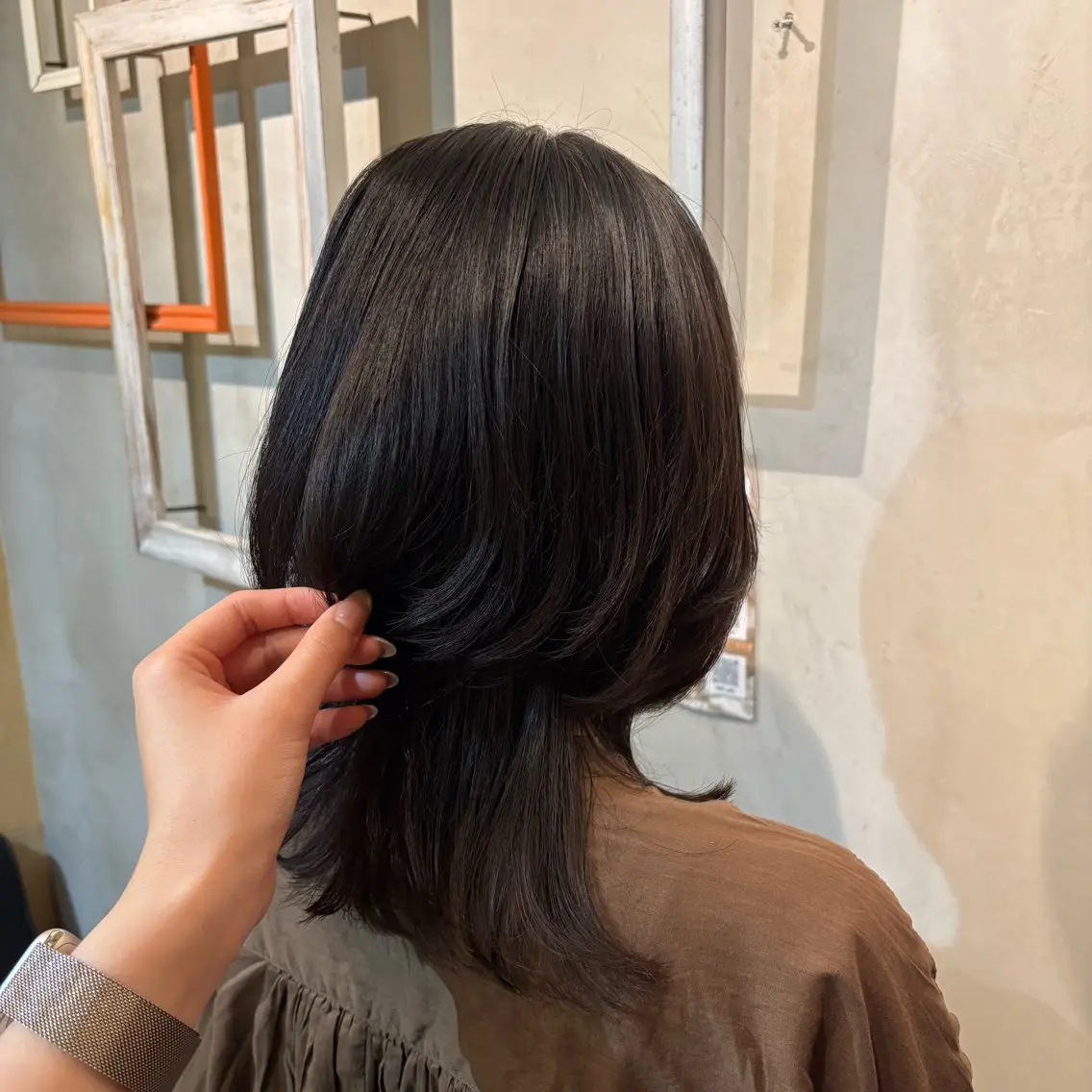ミディアム レイヤーカット ウルフカット カット/パーマ ୨୧ RISAKOのヘアスタイル
