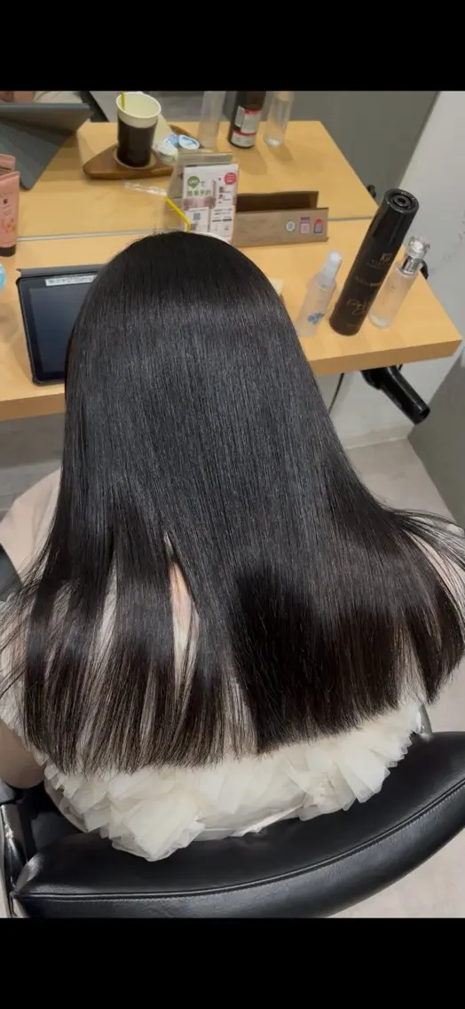 セミロング カラー アクアカラー 髪質改善 トリートメント カット ヘアカラー トリートメント 髪質改善ヘアケア 艶髪特化/上田のヘアスタイル