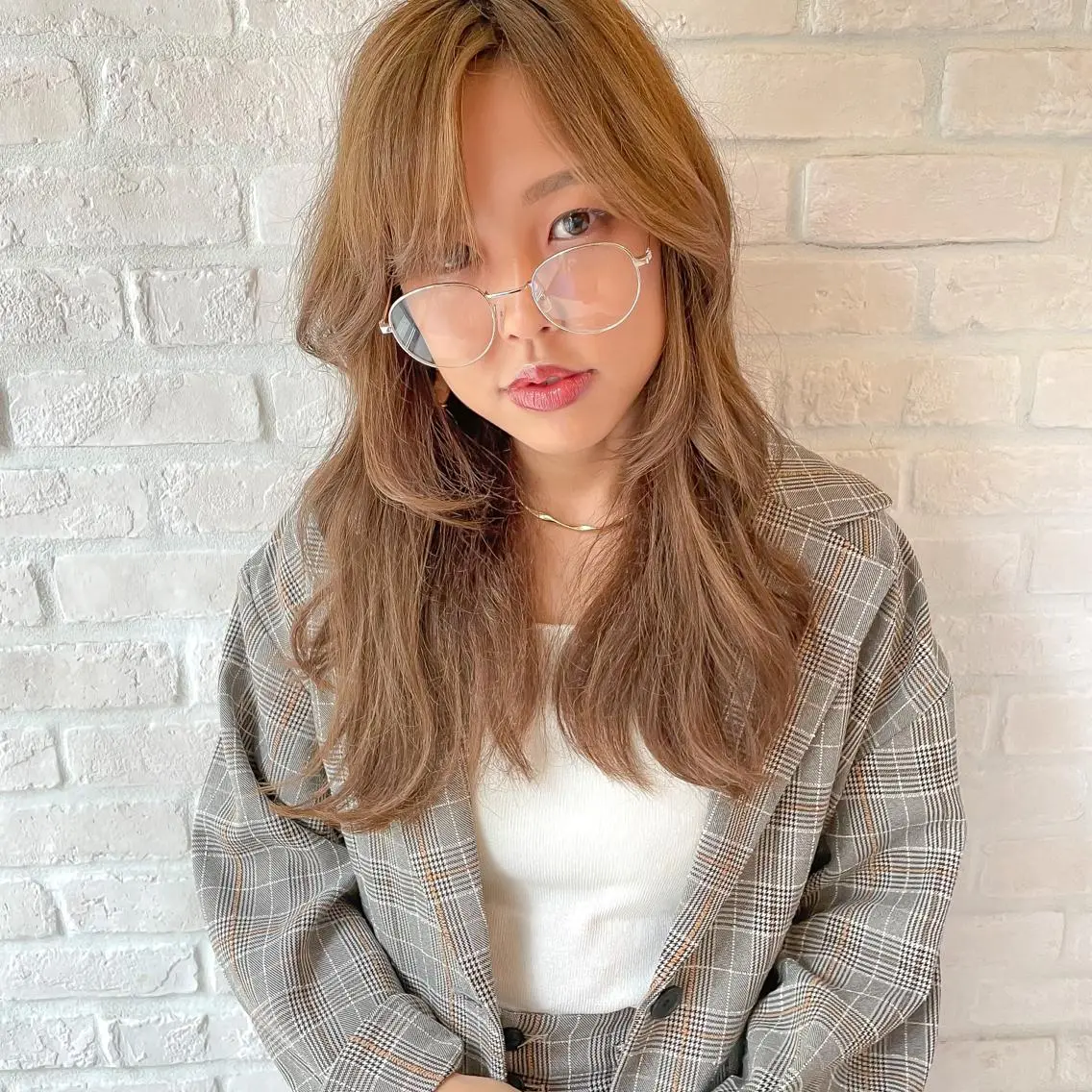 ロング カラー ヘアアレンジ ブラウンカラー くすみブラウン ヨシンモリ SHANTi 飯塚 ヘアセット/髪質改善のヘアスタイル