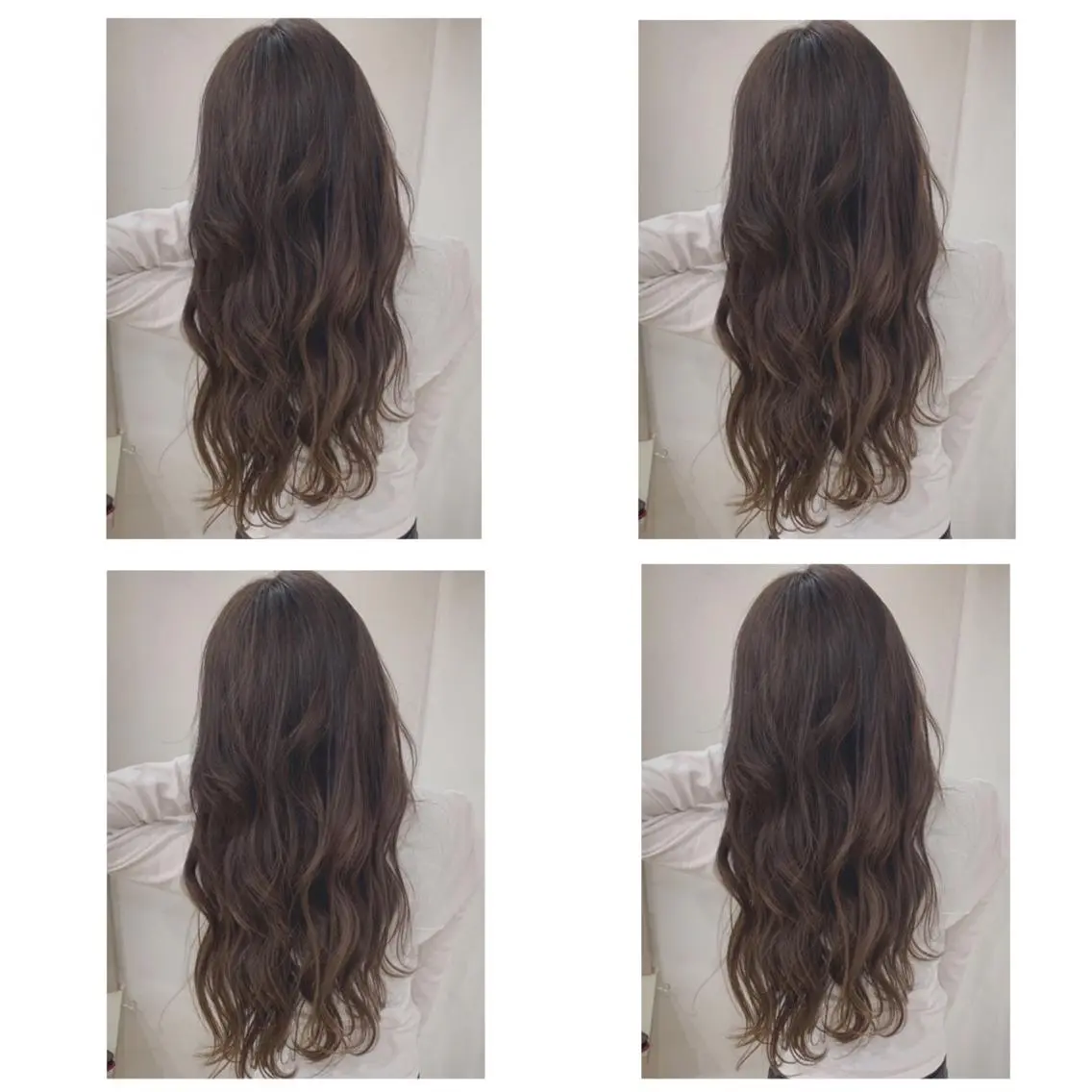 ロング カラー アッシュ バレイヤージュ ブリーチ デザインカラー グレージュ カット ヘアカラー 京都大人女性ショート 徒歩1分/秋山のヘアスタイル