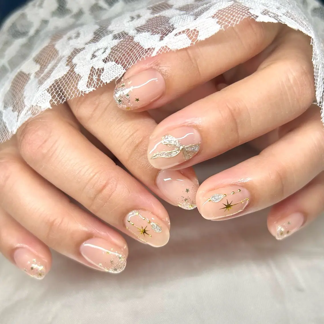 ネイル アートネイル チークネイル 成人式 フラワーネイル グラデーション ハンドネイル yamane de  salonのネイルデザイン