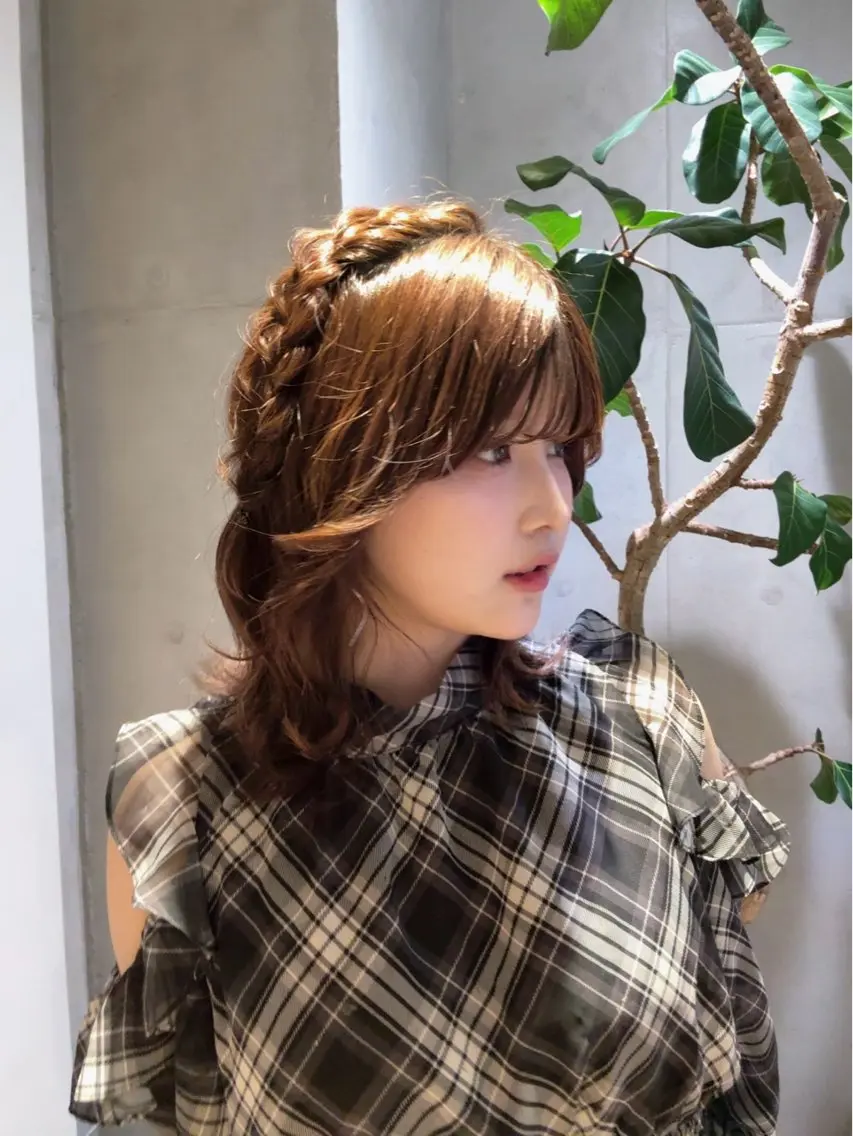 セミロング ヘアカラー say.🫧植田 虹乃花のヘアスタイル