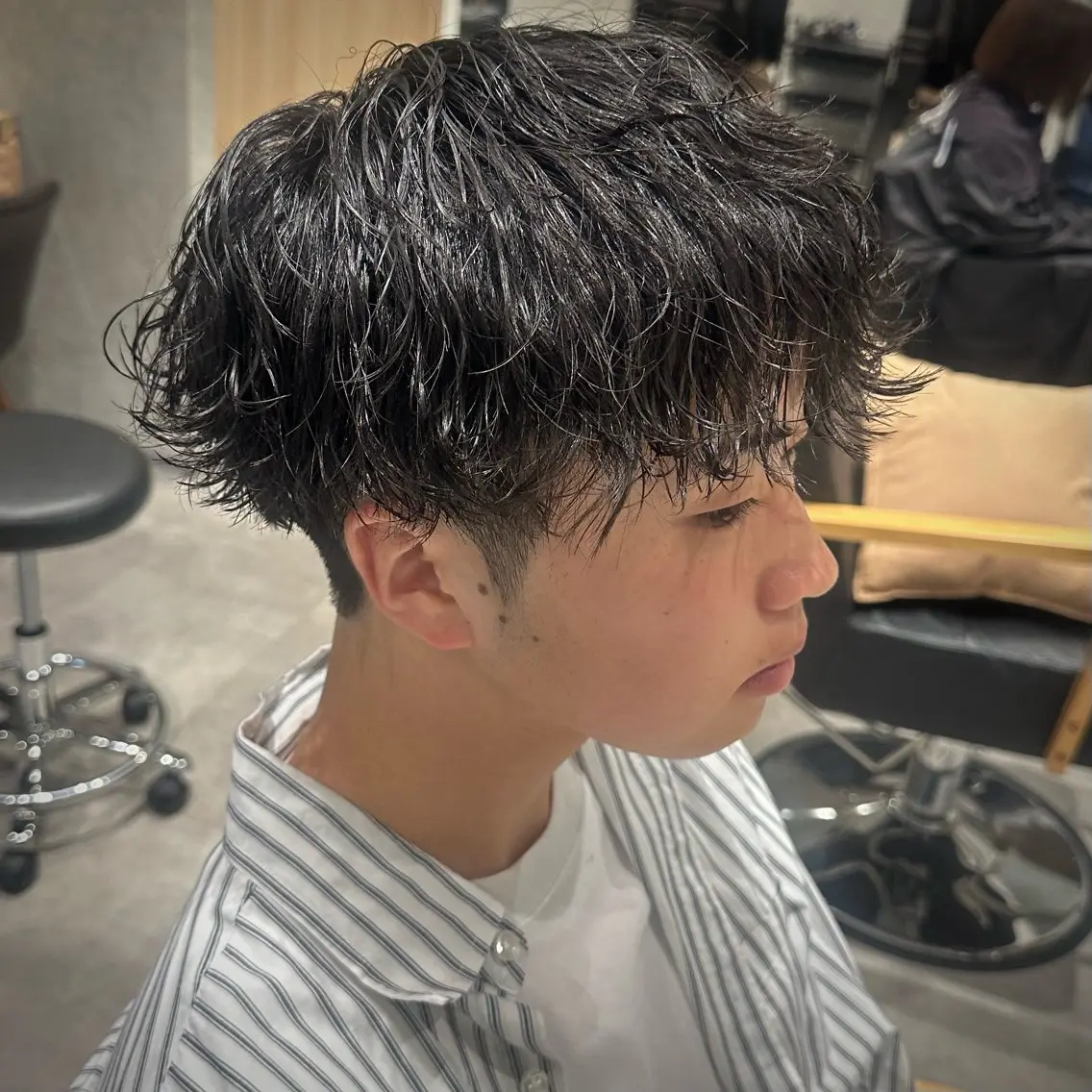ショート パーマ メンズ Riku/メンズ/ クロスパーマ/ボブのヘアスタイル