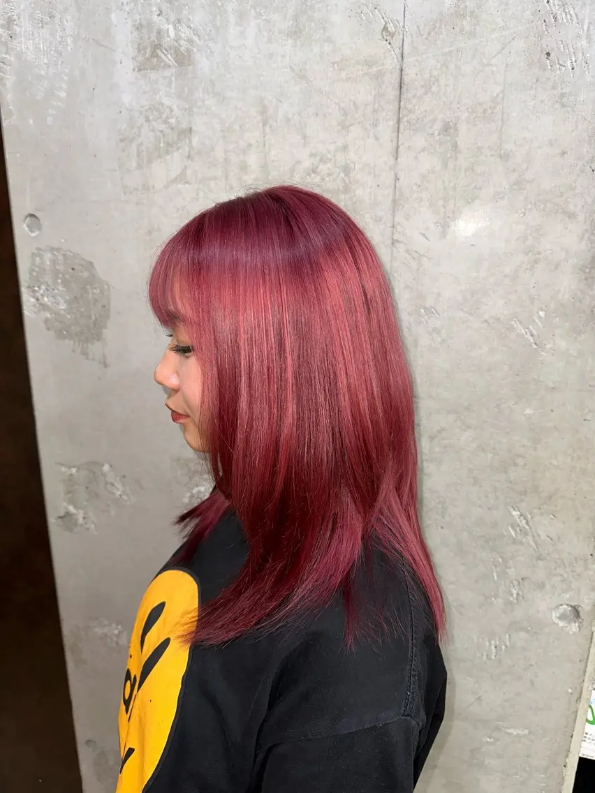 カラー ダブルカラー 中村 美星のヘアスタイル
