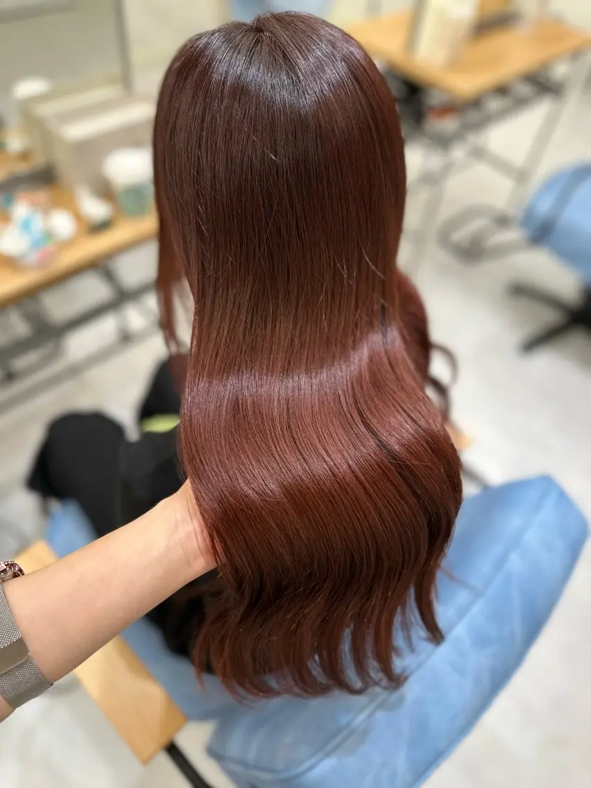 ロング カラー 髪質改善🩵縮毛矯正 代々木/木下のヘアスタイル