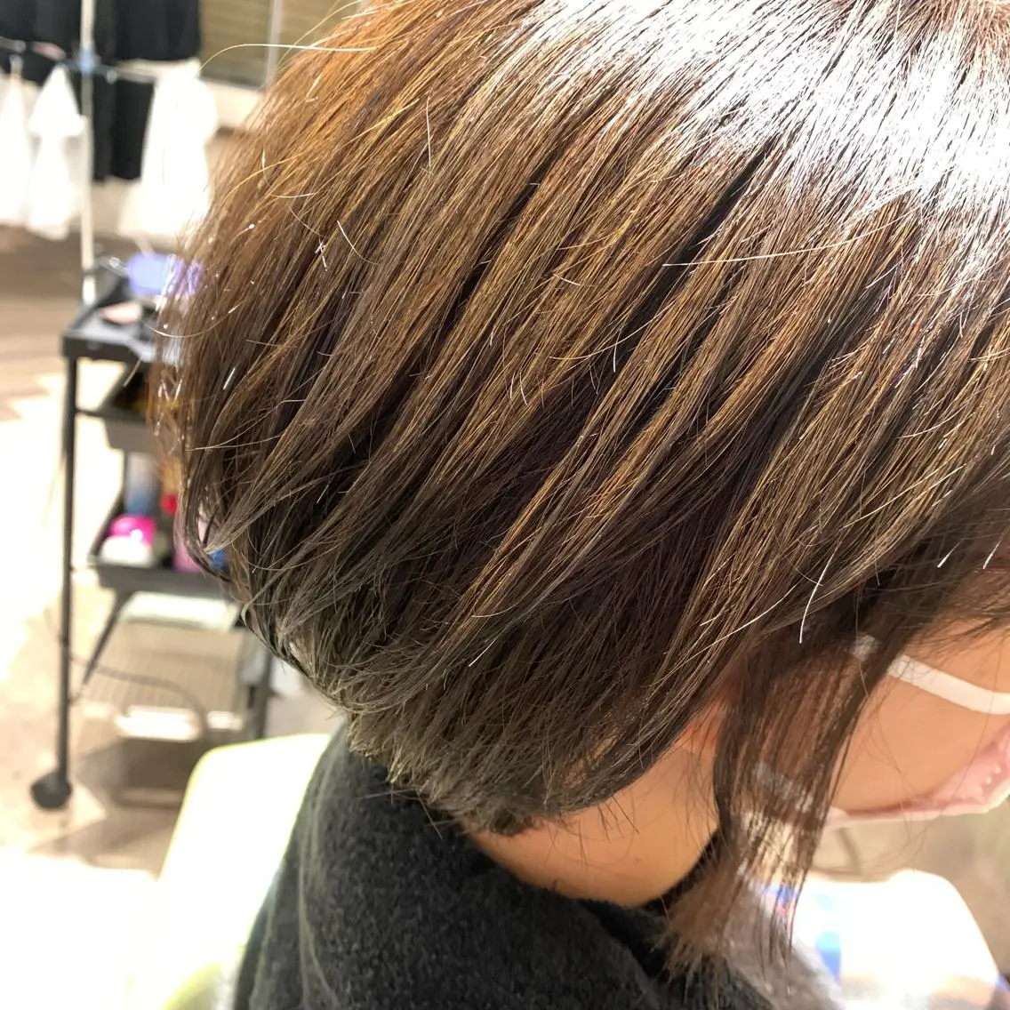 ショート 草野ゆずき⌇縮毛矯正 ⌇Wカラー⌇レイヤーのヘアスタイル