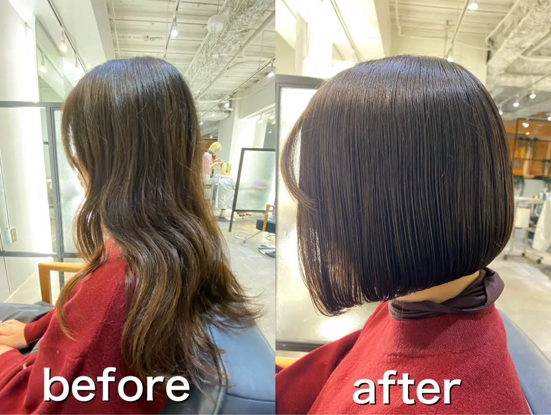 ショート カット ✨似合わせボブ✨ 縮毛矯正のヘアスタイル