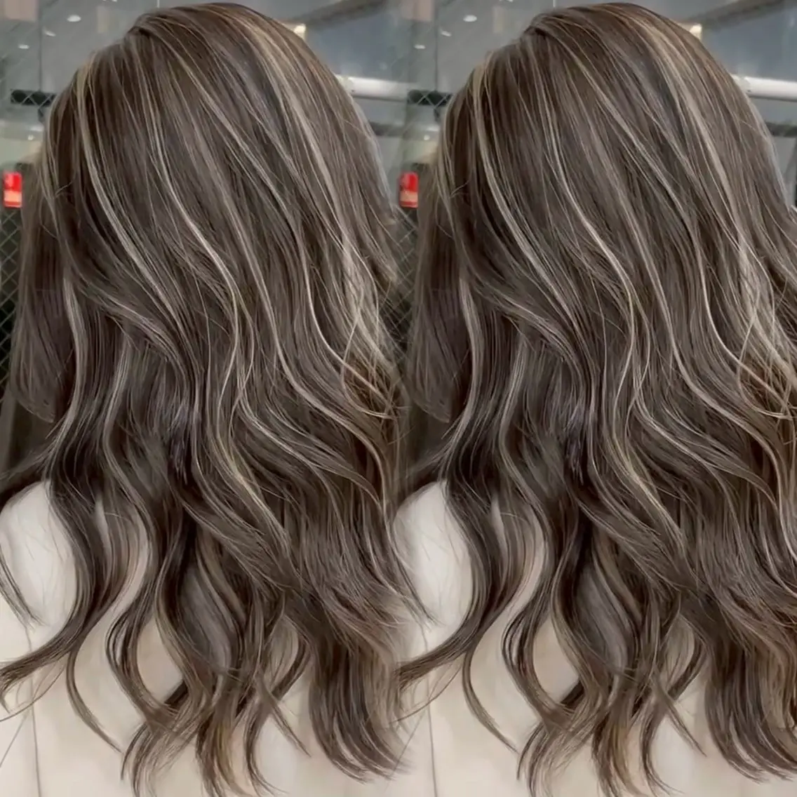 ロング カラー ハイライトカラー ハイライト カット ヘアカラー トリートメント 原宿/ハイライト バレイヤージュ/大智のヘアスタイル