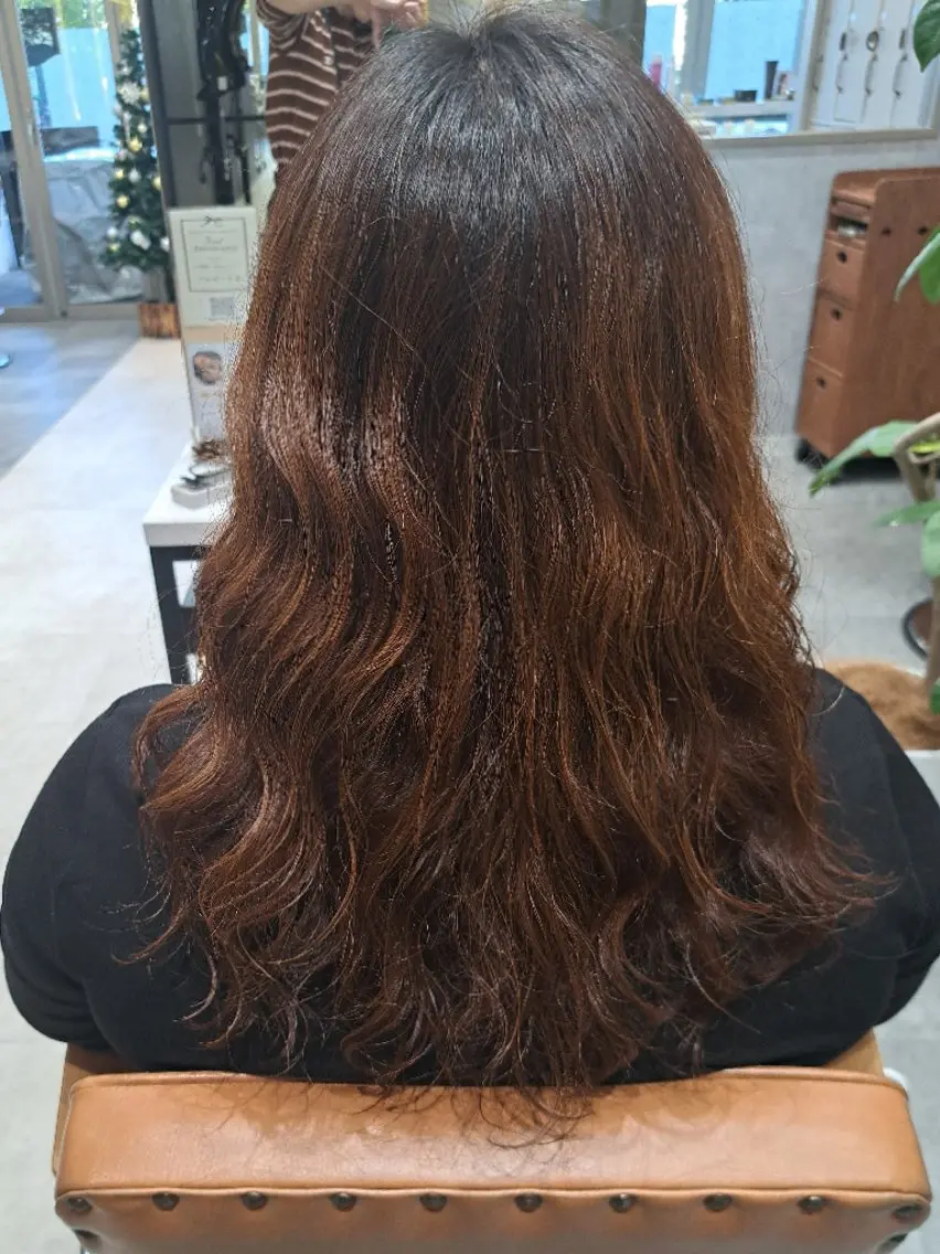ミディアム ミディアムパーマ パーマ 関口 知佳のヘアスタイル