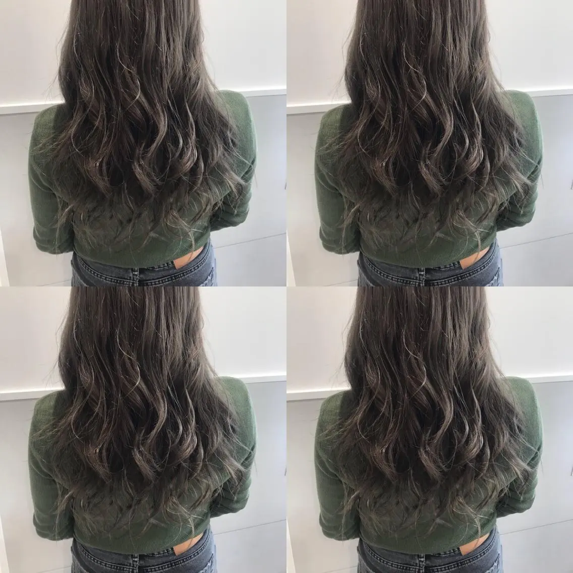 セミロング カラー 小栗 麻衣のヘアスタイル