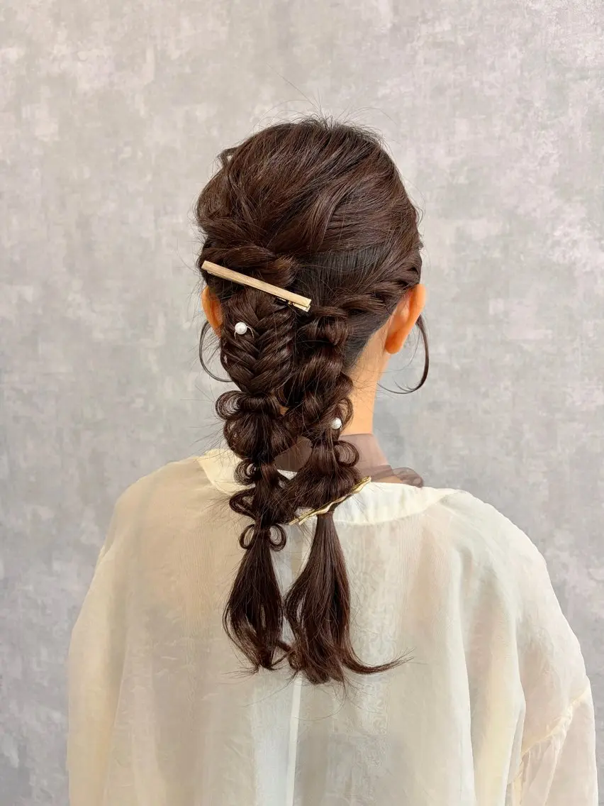ロング ヘアアレンジ ヘアセット Rangali nanamiのヘアスタイル