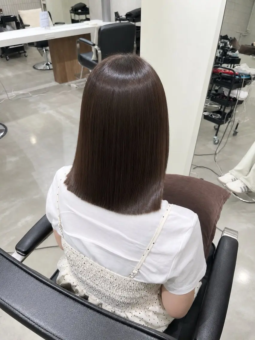 ミディアム 縮毛矯正 縮毛矯正 トリートメント 縮毛矯正/レイヤー/ 京都/Ryoのヘアスタイル