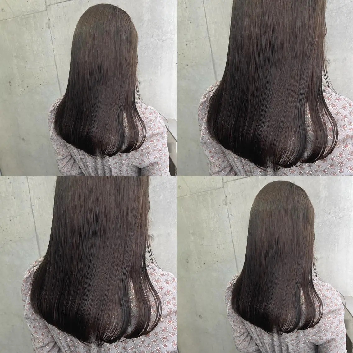 セミロング カラー アッシュ アッシュブラウン ブラウンカラー 透明感カラー グレージュ カット ヘアカラー トリートメント ヘッドスパ ヘアセット カジュアルを女っぽく 𝗮𝘆𝗮𝗰𝗼のヘアスタイル