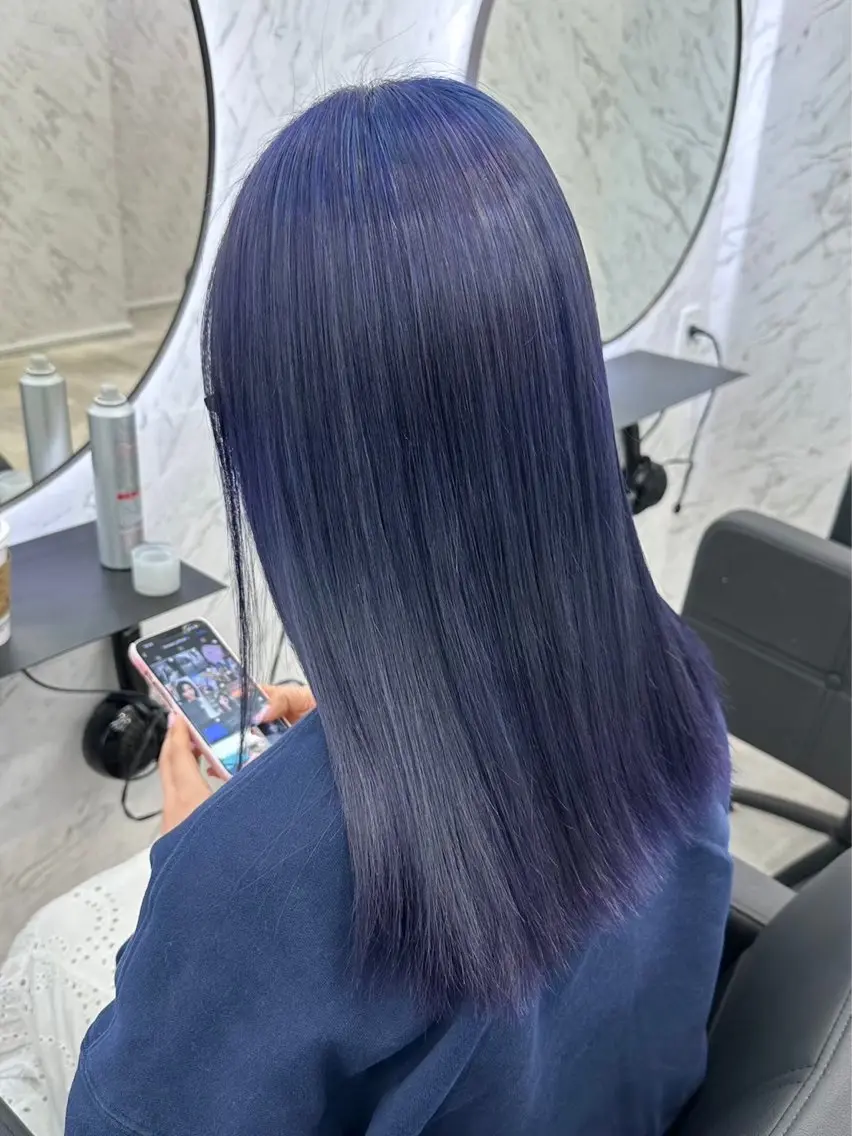 ロング カラー ラベンダーカラー ヘアカラー トリートメント カット¥1100 ✂️MIUのヘアスタイル