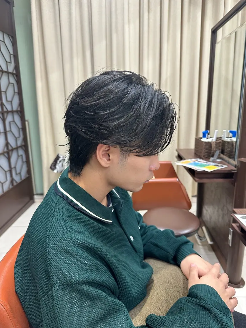 ショート カラー パーマ メンズ フェザーパーマ メンズパーマ カット パーマ ヘアセット 毎月230人担当/ メンズヘア/清和武虎のヘアスタイル