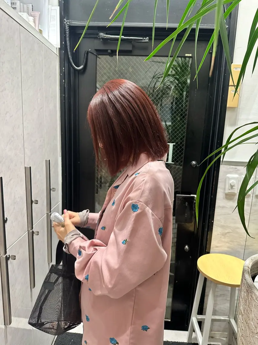 ミディアム カラー ブリーチ ブリーチなしカラー 髪質改善 トリートメント 🎀透明感カラー🎀 Kurumiのヘアスタイル