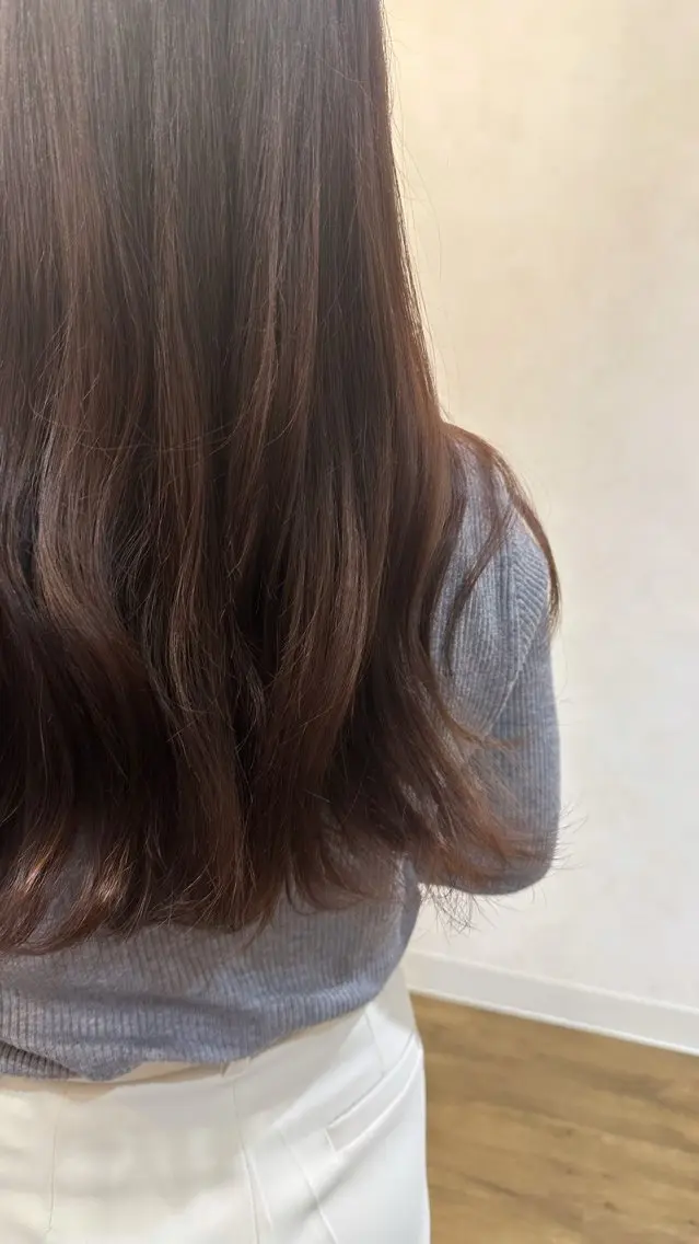 カラー ブラウンカラー レッドカラー 松本 羅華のヘアスタイル