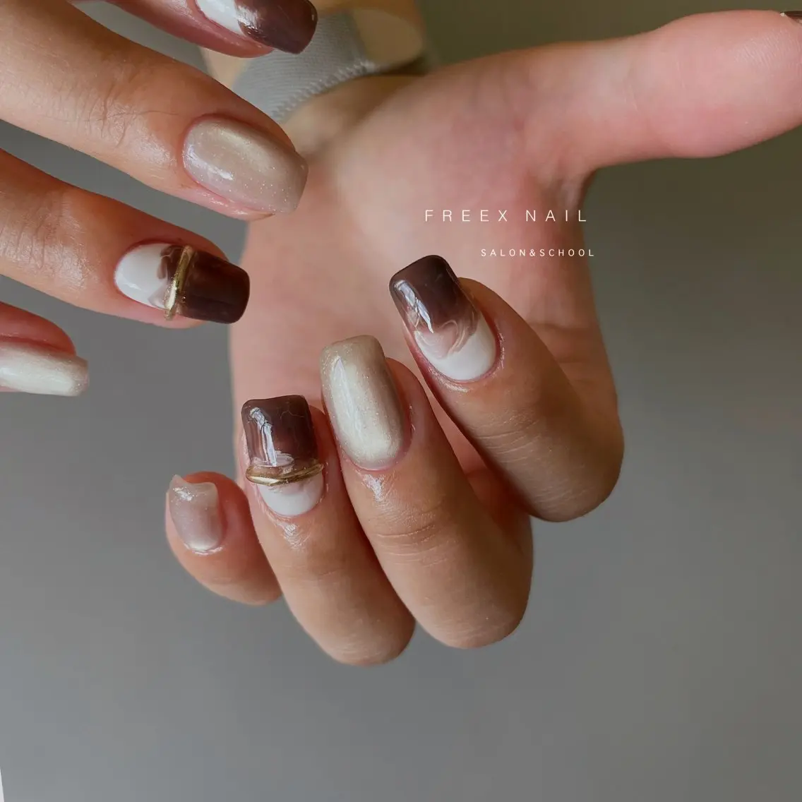 ネイル ハンドネイル ハンドケア freex nail /ニュアンス/個性派のネイルデザイン