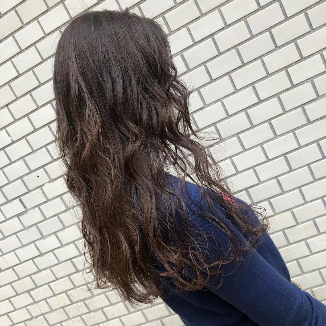 ロング カラー カット ヘアカラー 野上 綾香のヘアスタイル
